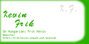 kevin frik business card